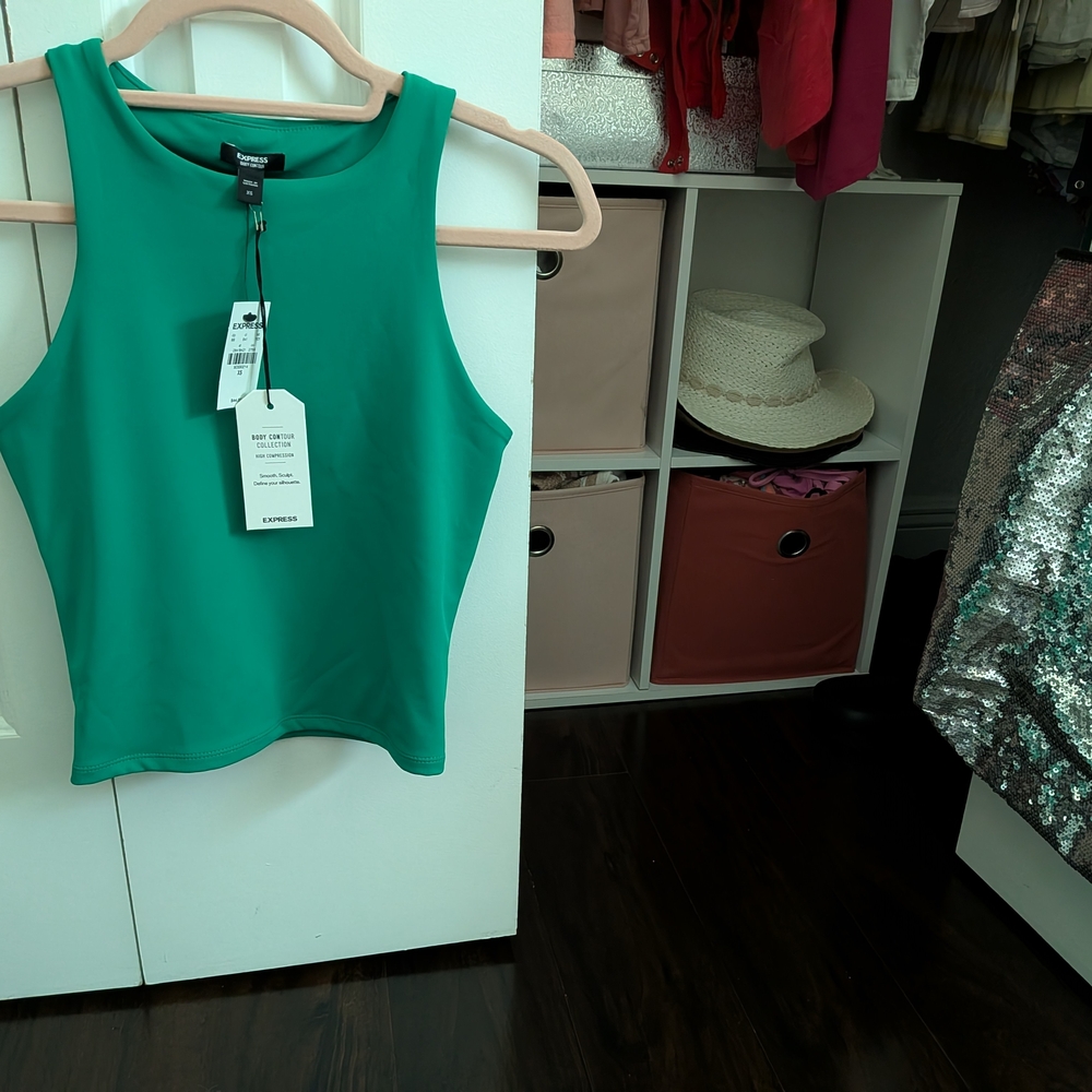 Express Vibrant Green Tank Top